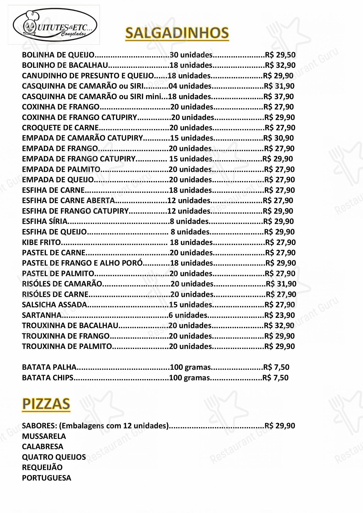 Quitutes & Etc Congelados e Empório em Campinas - Основное меню