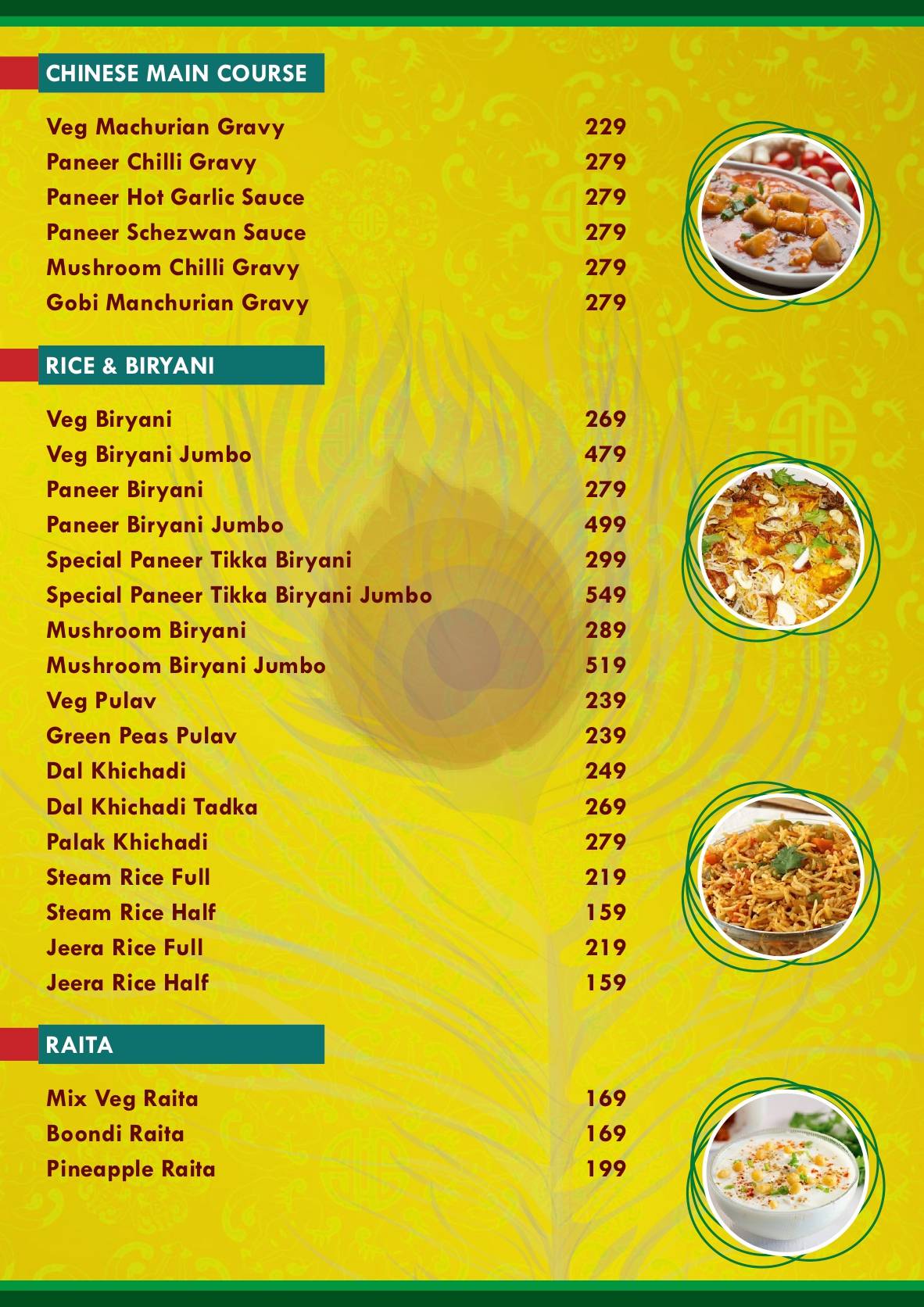 RADHA KRISHNA PURE VEG menu