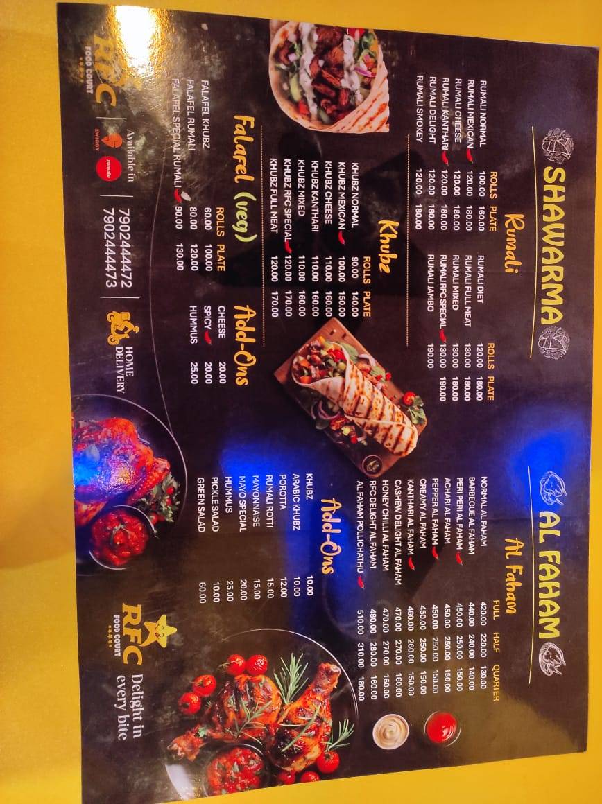 RFC VARKALA menu