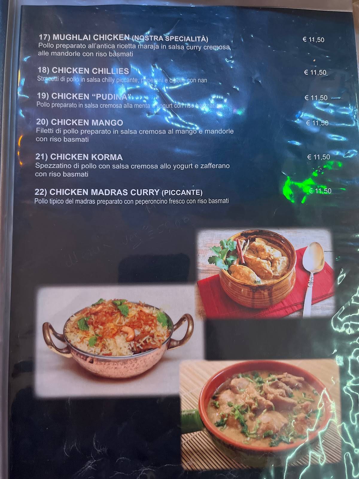 Menu di Ristorante Indiano 