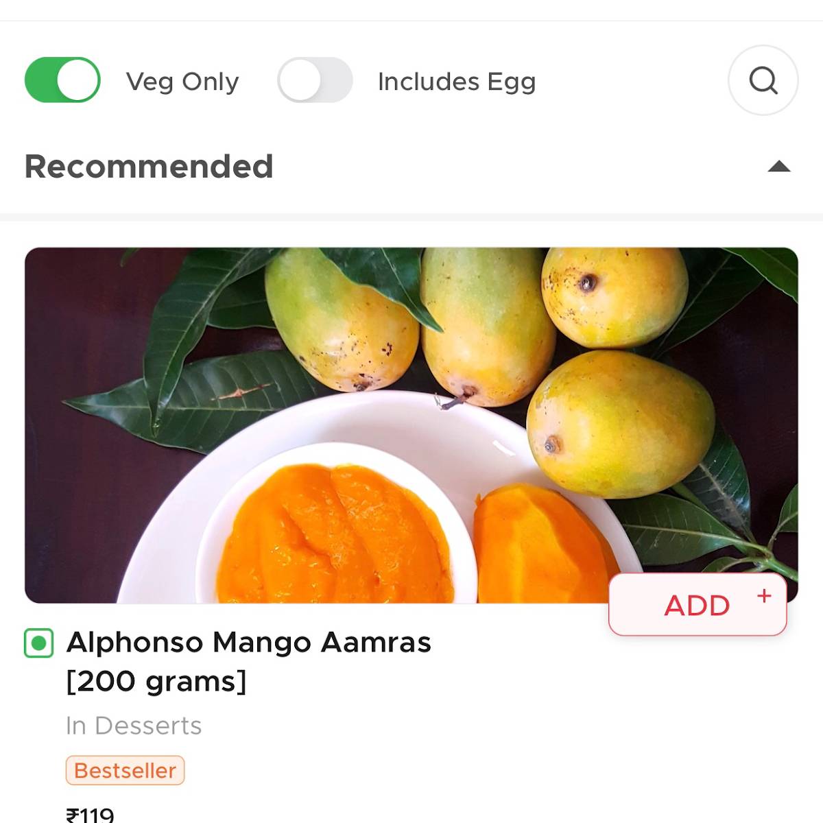 RK’s Food @ 99 menu