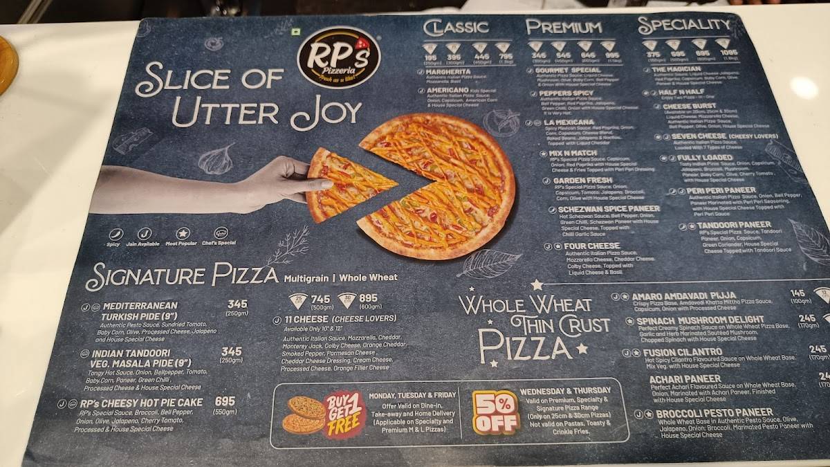 RP's Pizzeria Bhavnagar menu