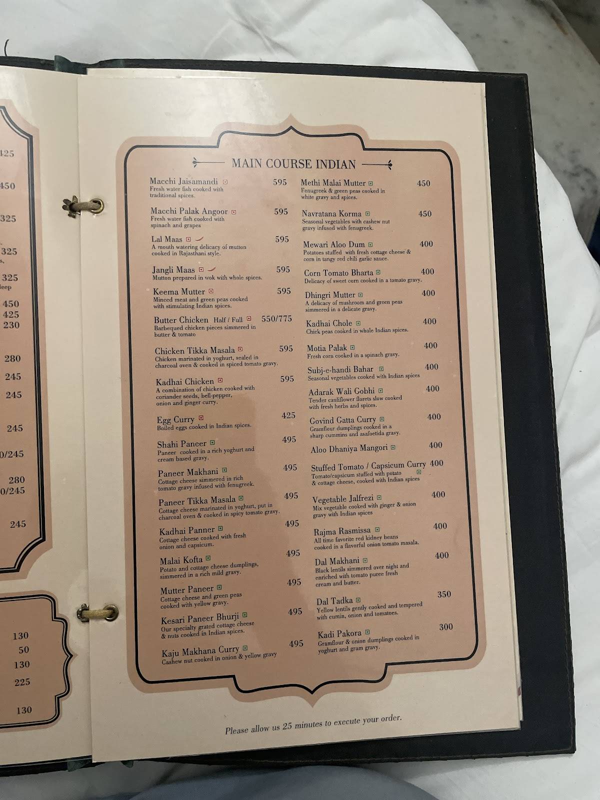 Raaj Bagh Restaurant by Fateh Collection menu