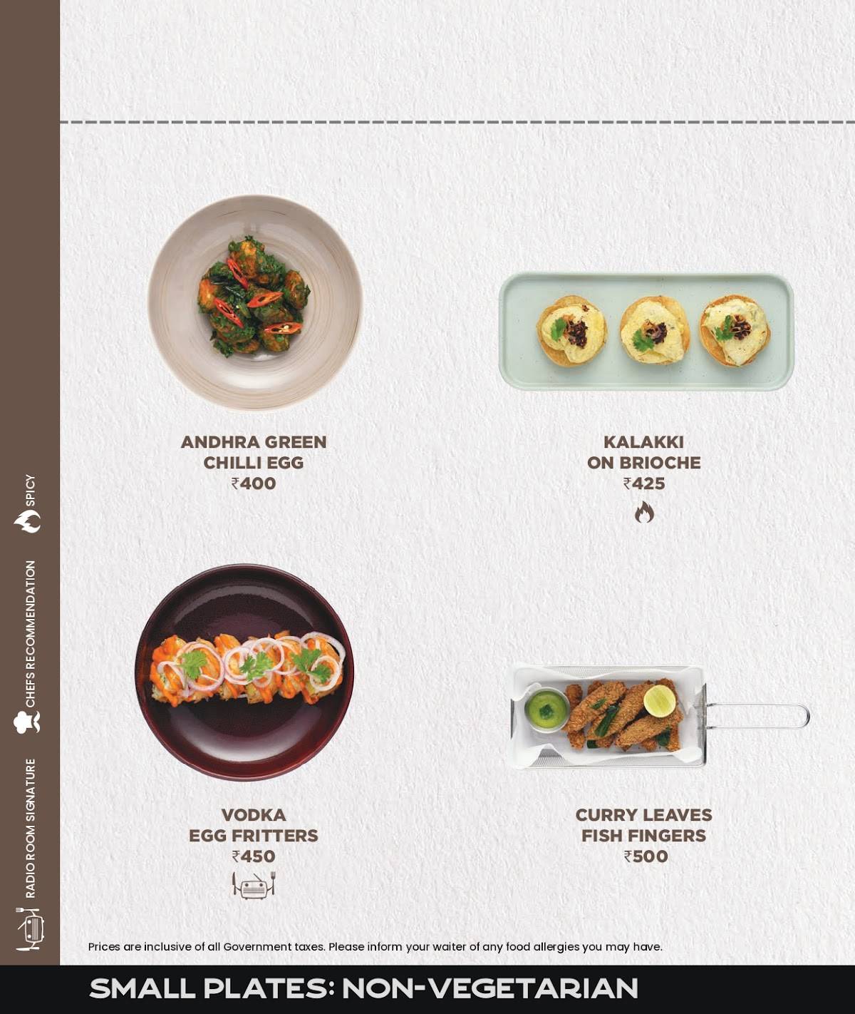 Radio Room Coimbatore menu