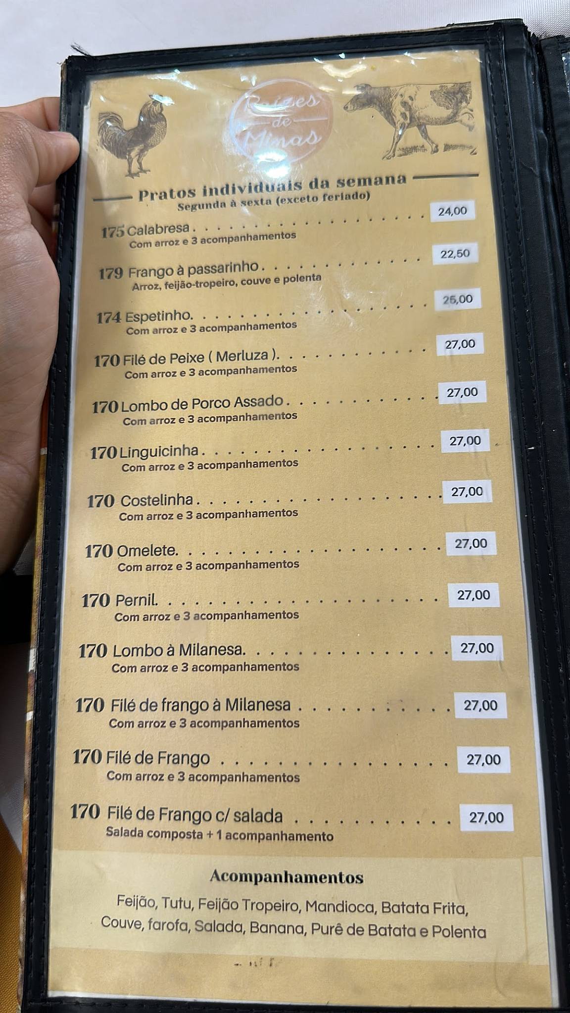 Raízes De Minas cardápio