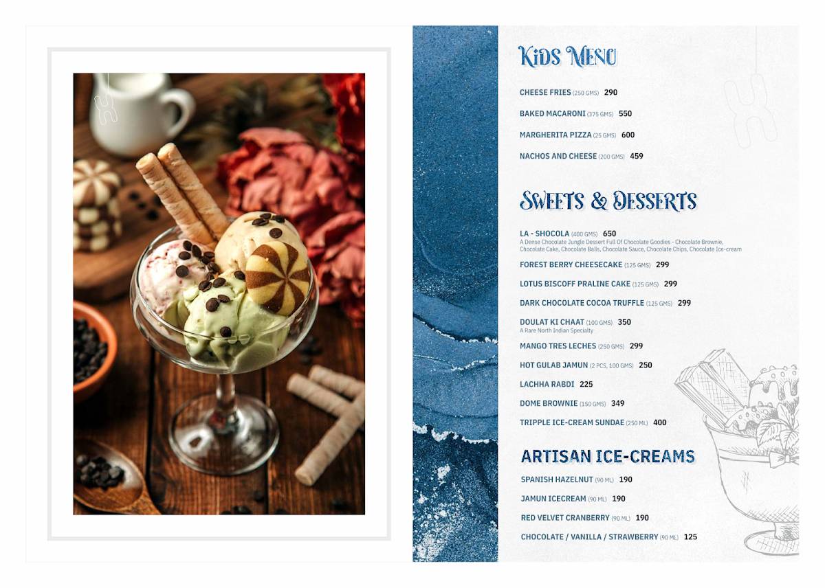 Bizz The Hotel menu