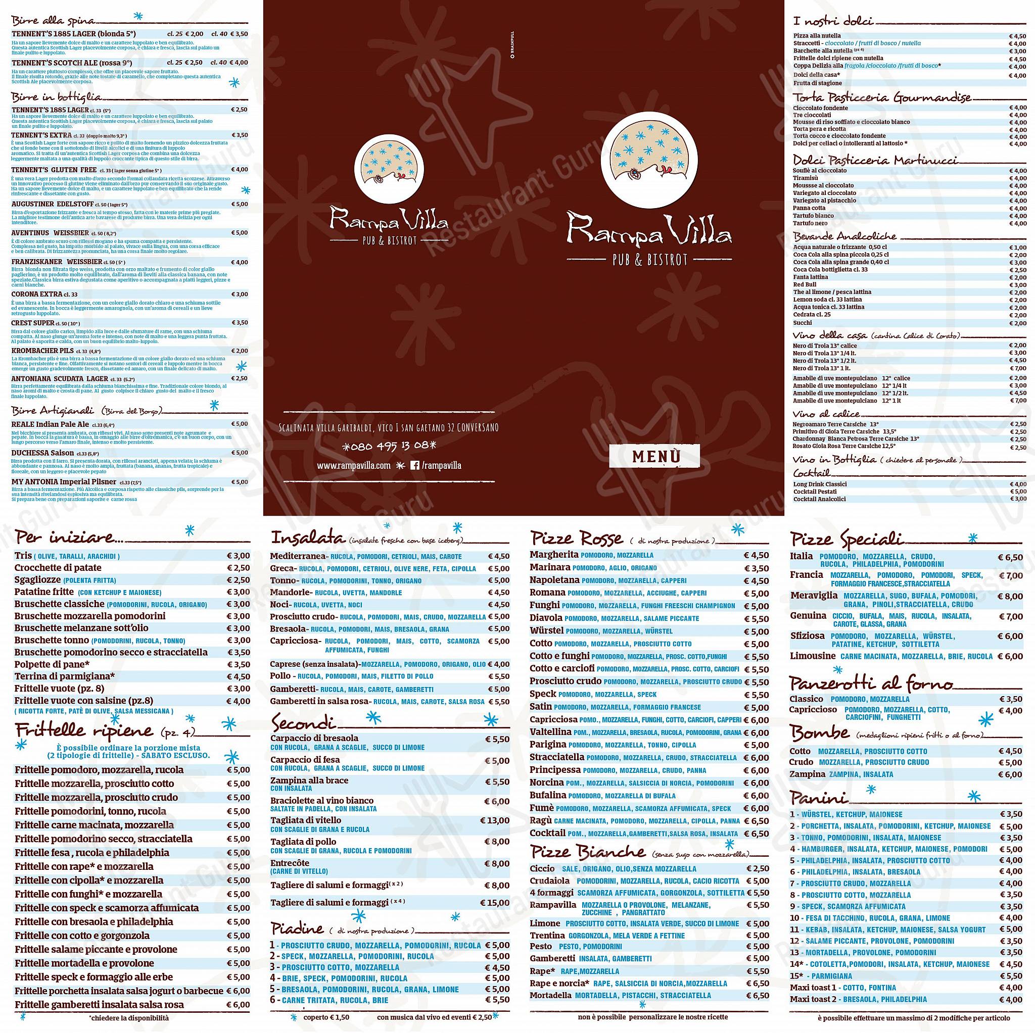 Крафт меню per Rampavilla pub & bar