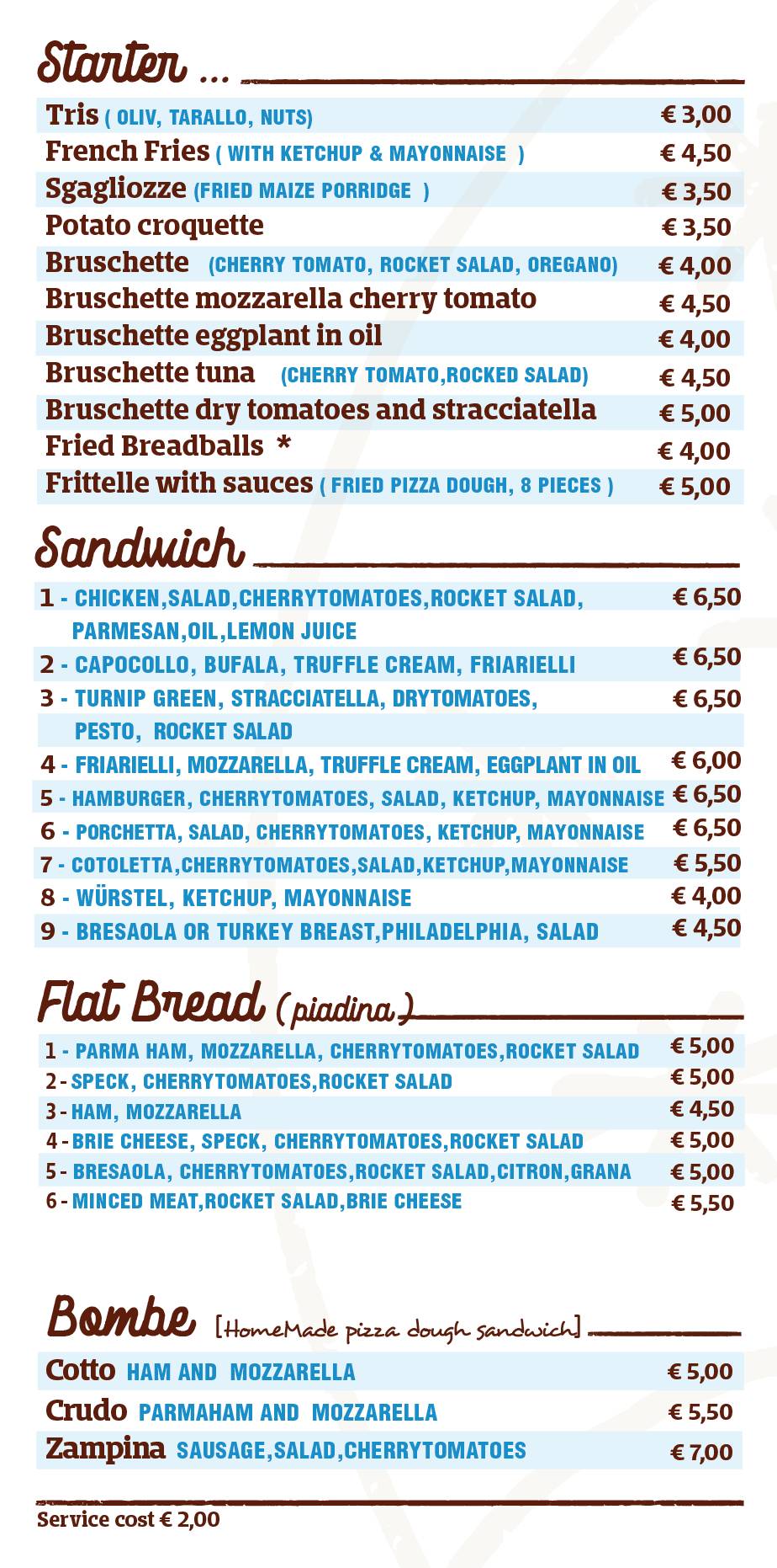 Menu di Rampavilla 