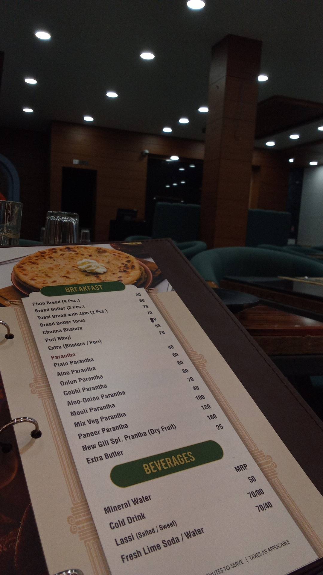 New Gill Sweets and Restaurant menu