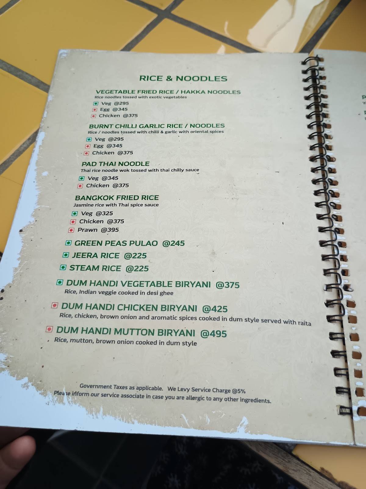 ODR - On Da Rocks menu