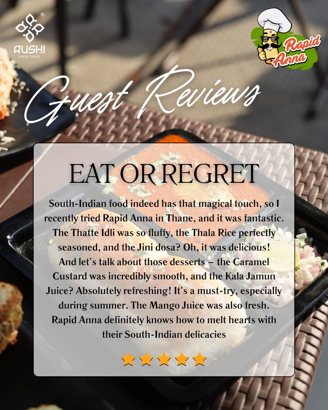 Rapid Anna menu