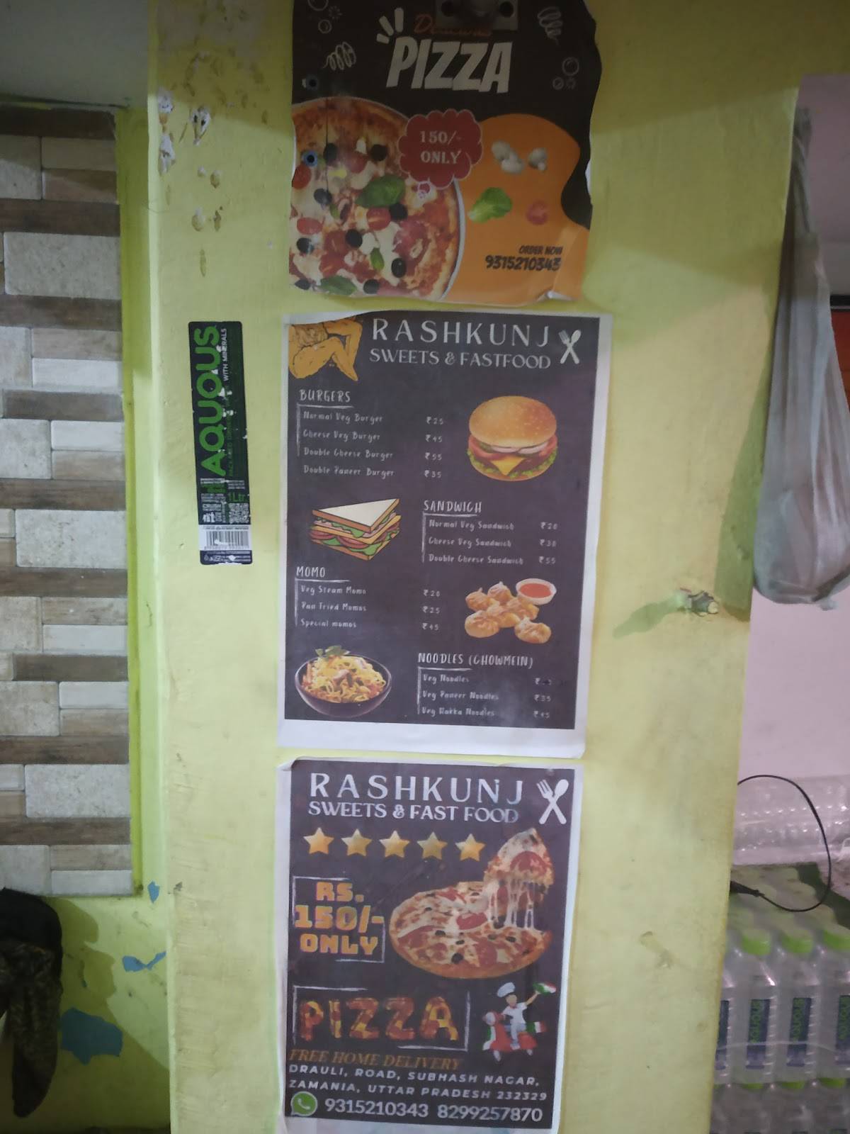 Rashkunj Sweets & Fast Foods menu