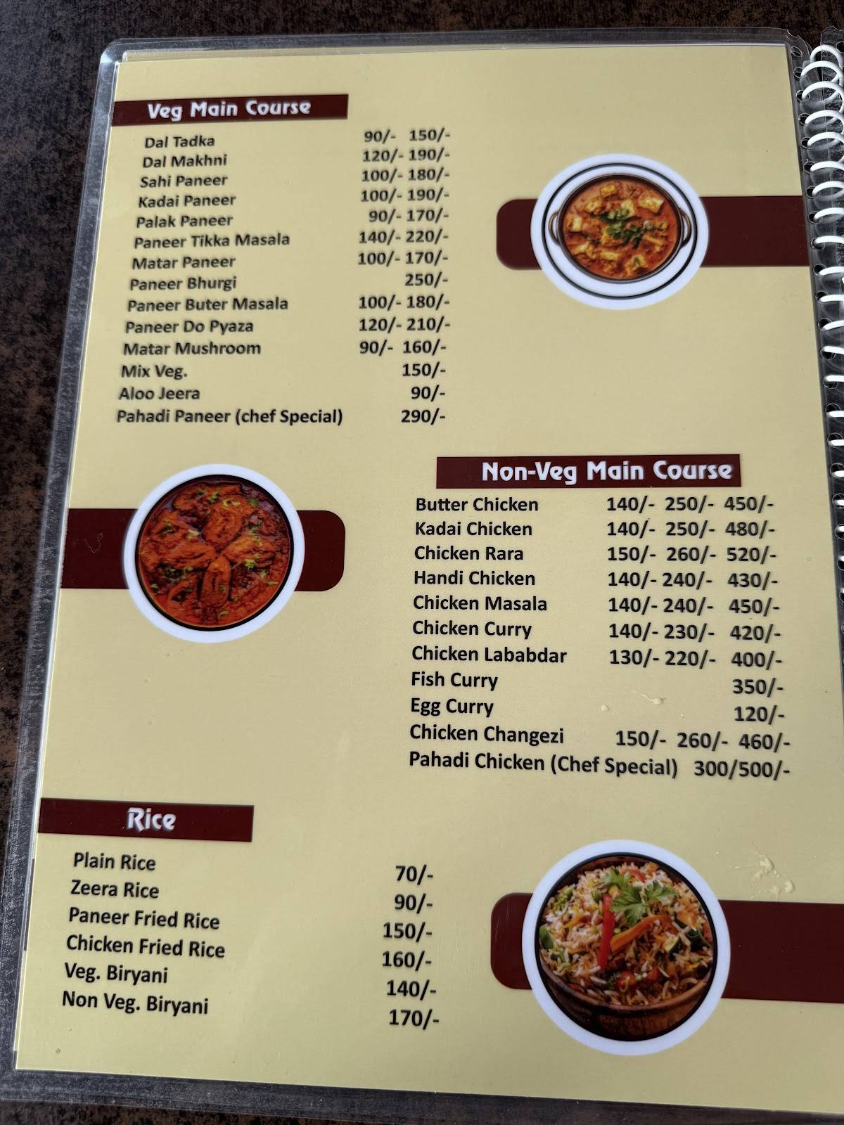 Rasoi menu