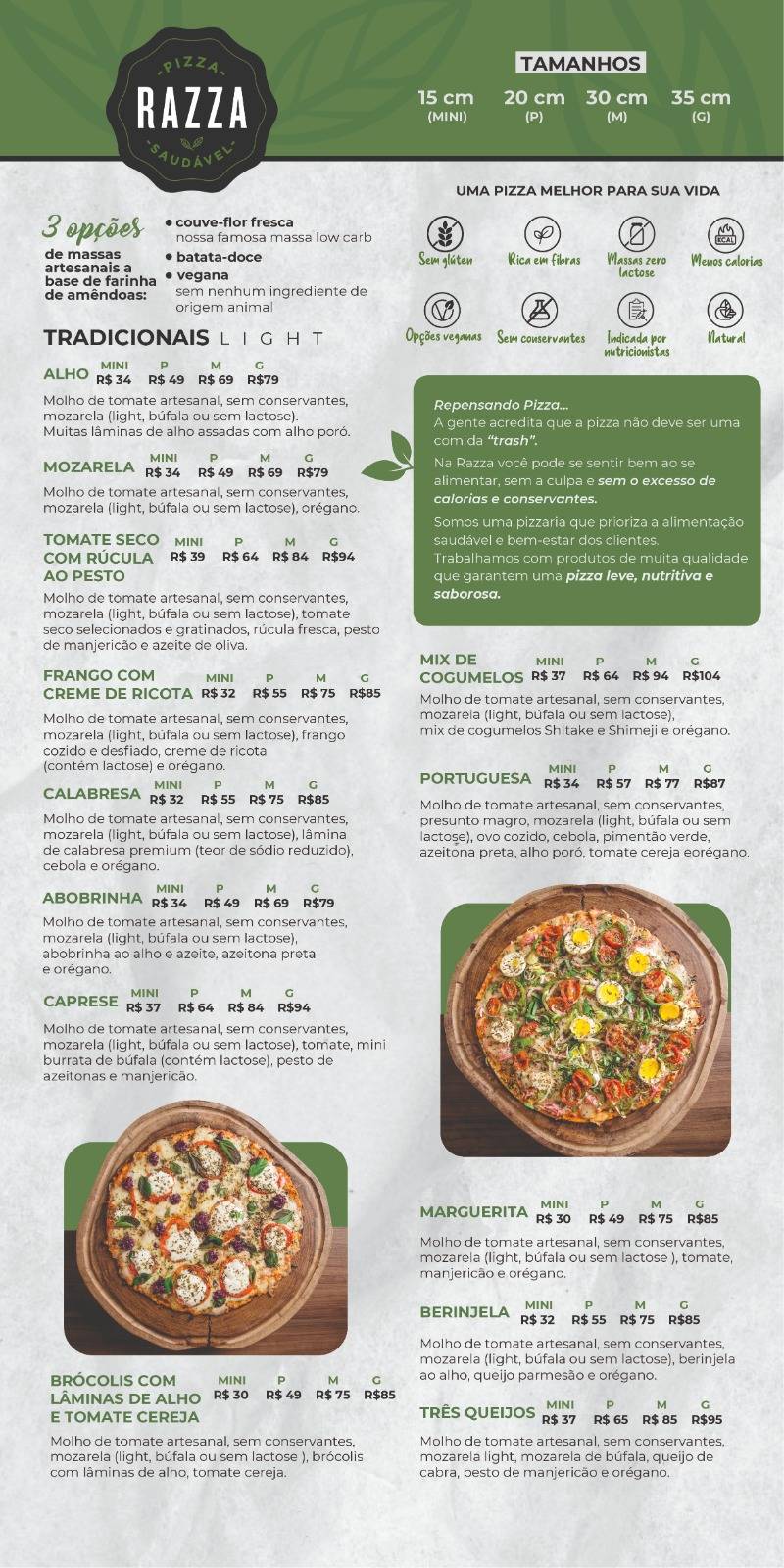 Razza Pizza Saudável - Tijuca cardápio