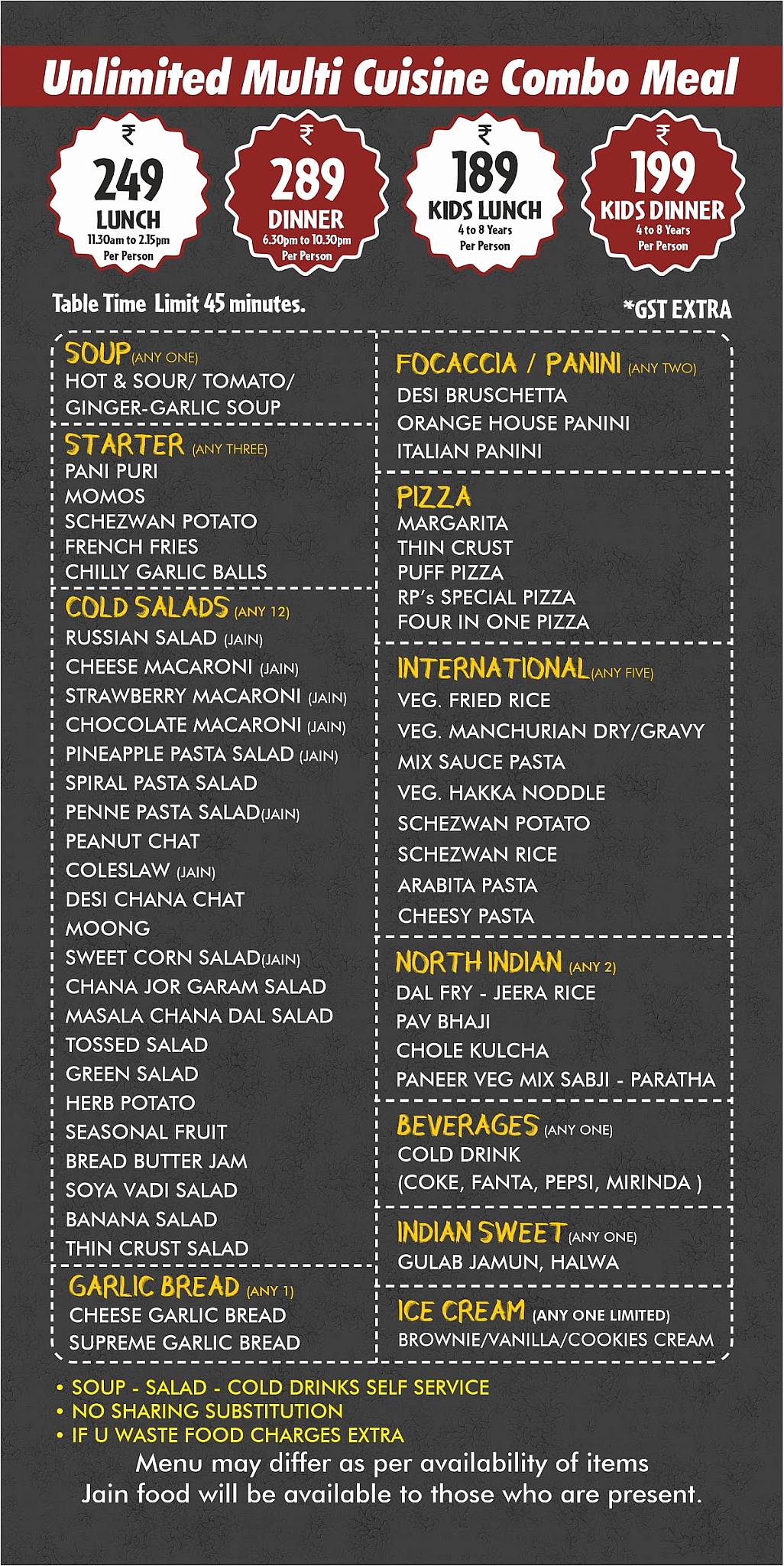 Real Paprika Patan menu
