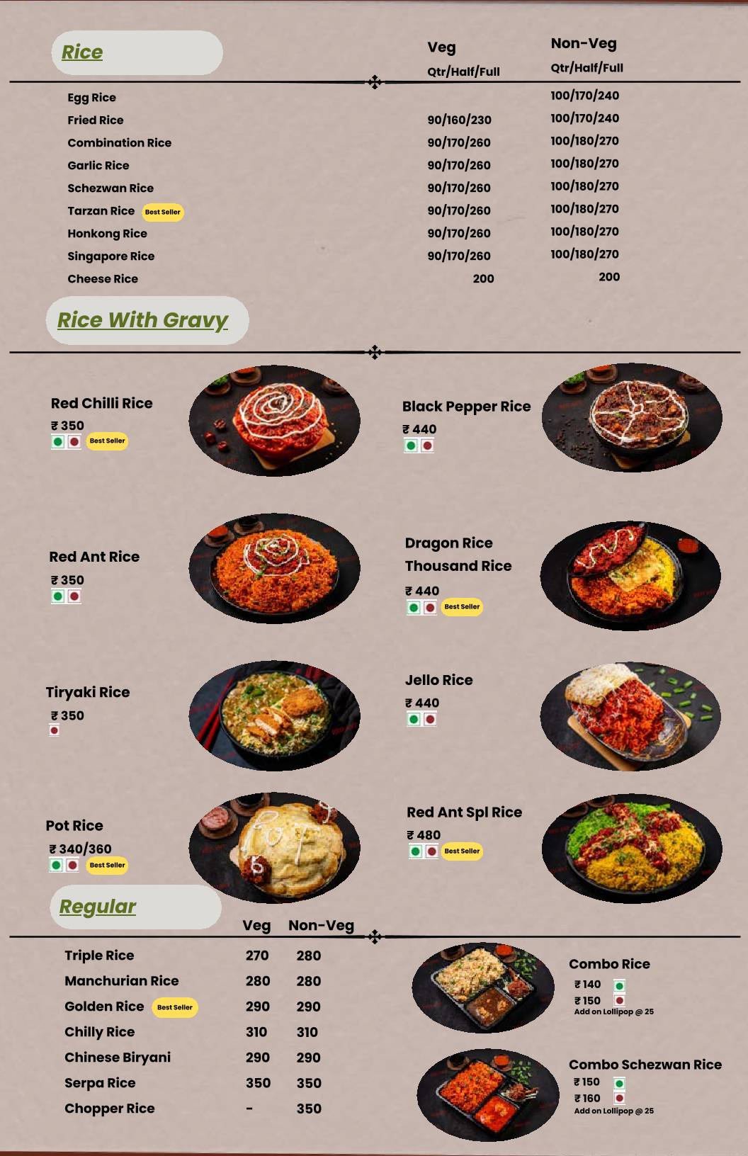 Red Ant menu