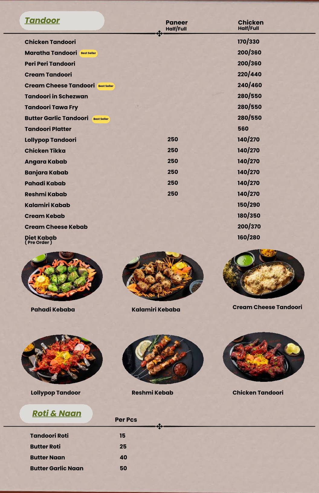 Red Ant menu