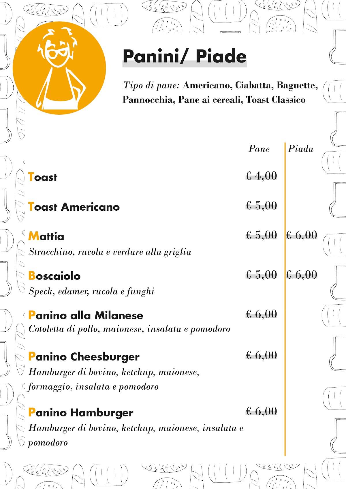 Menu di Bar Sunrise 