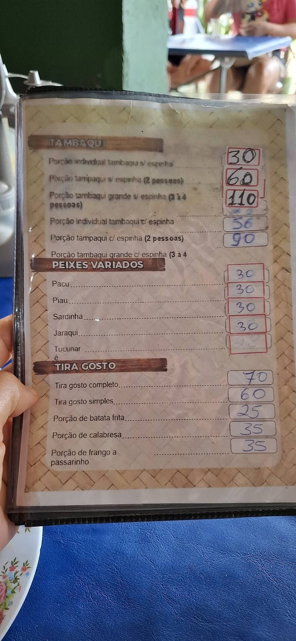 Remanso do Boto cardápio