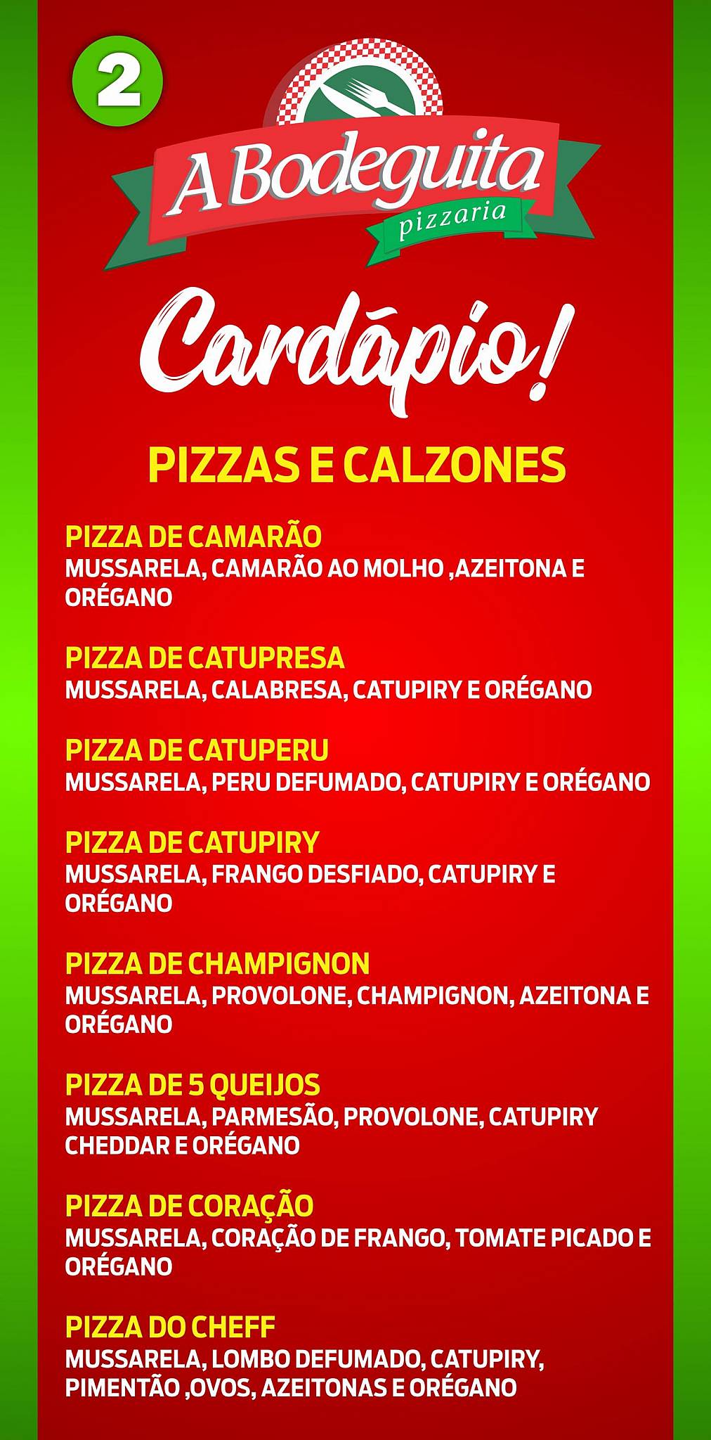 Degustare cardápio