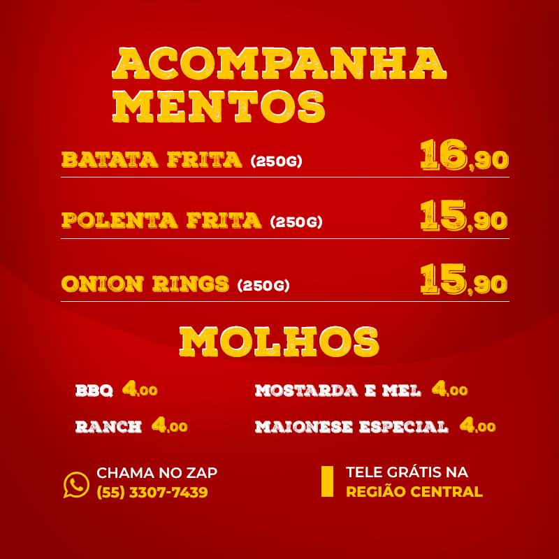 ALK Chickens cardápio
