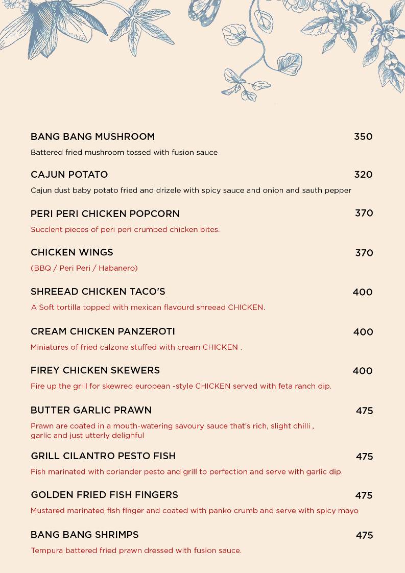 Aangan Restro Bar menu