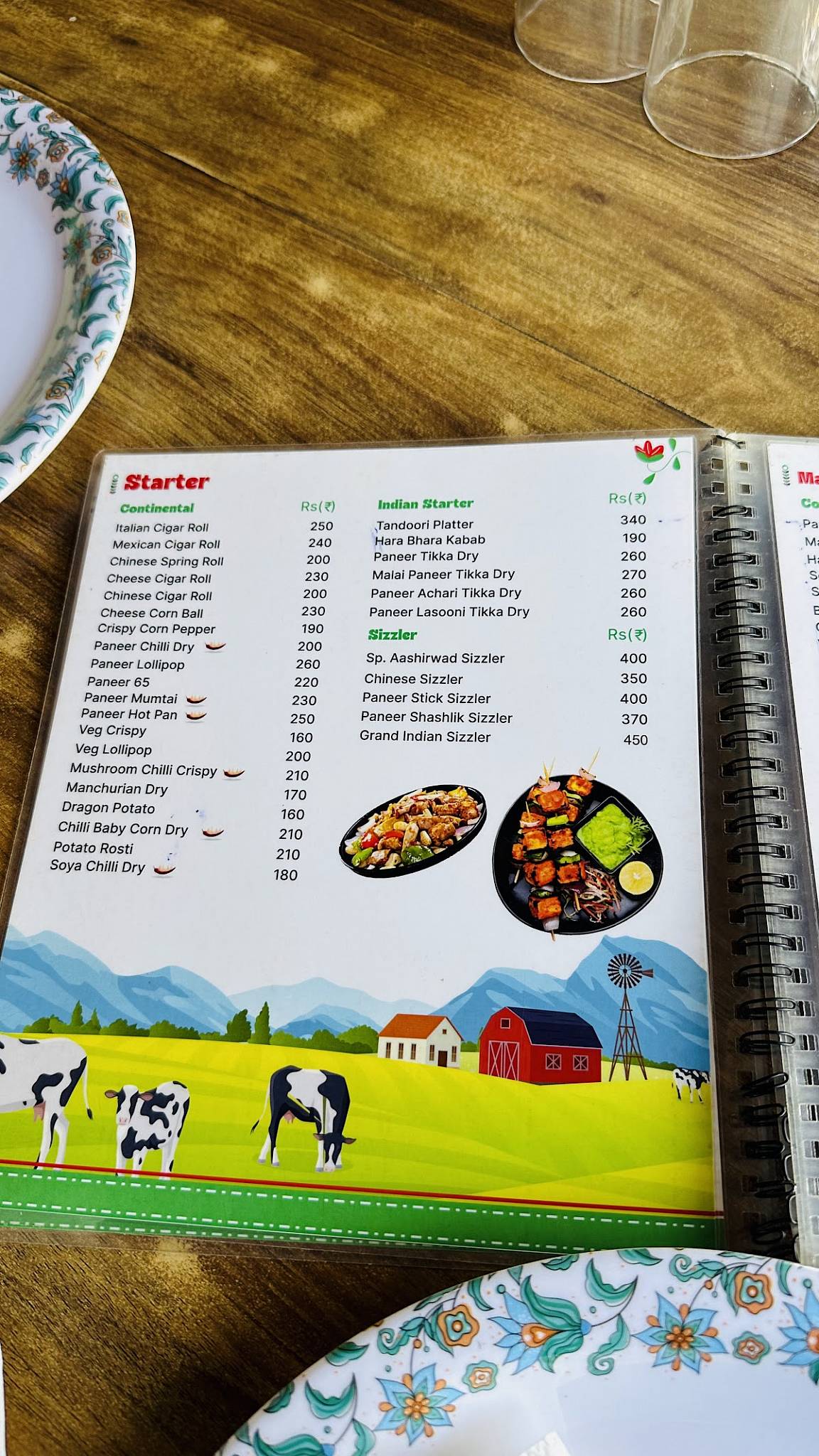 Aashirwad restaurant menu