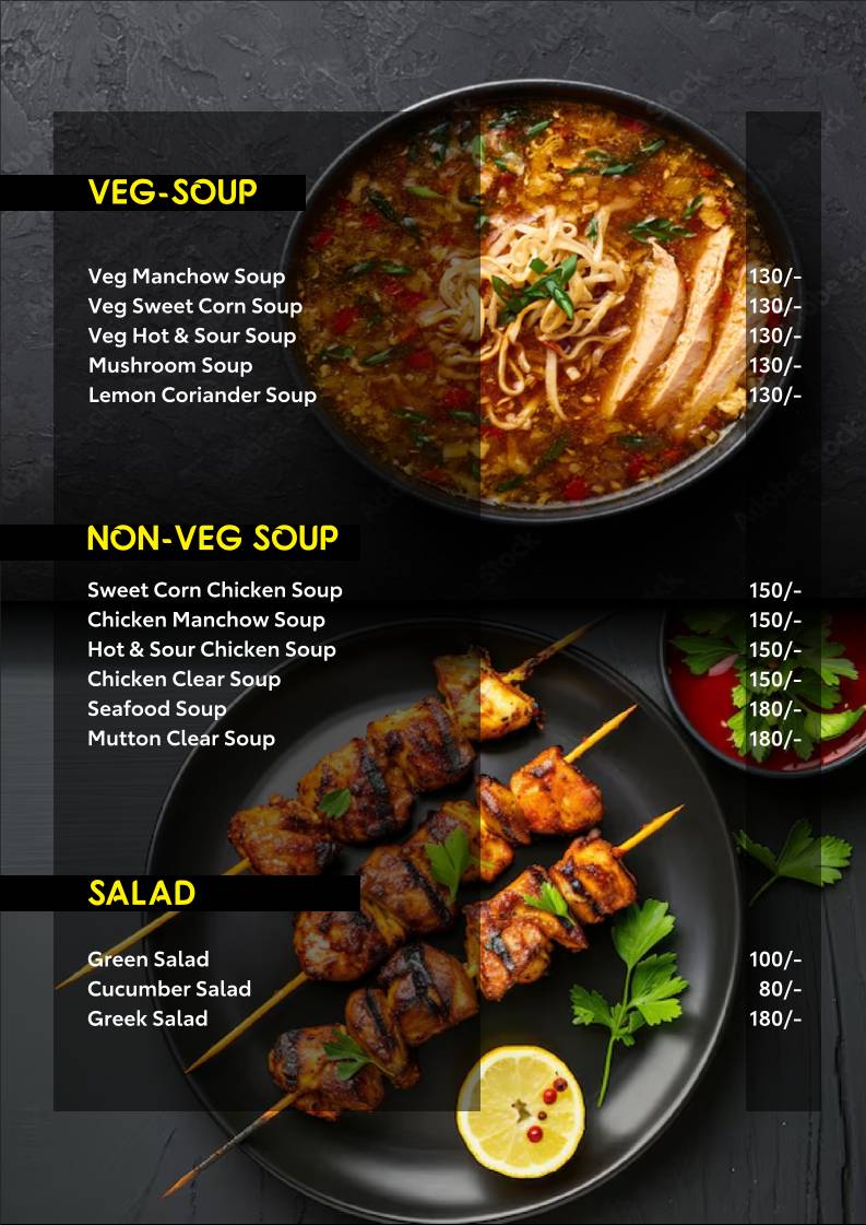 Ajwa Family Restaurant menu