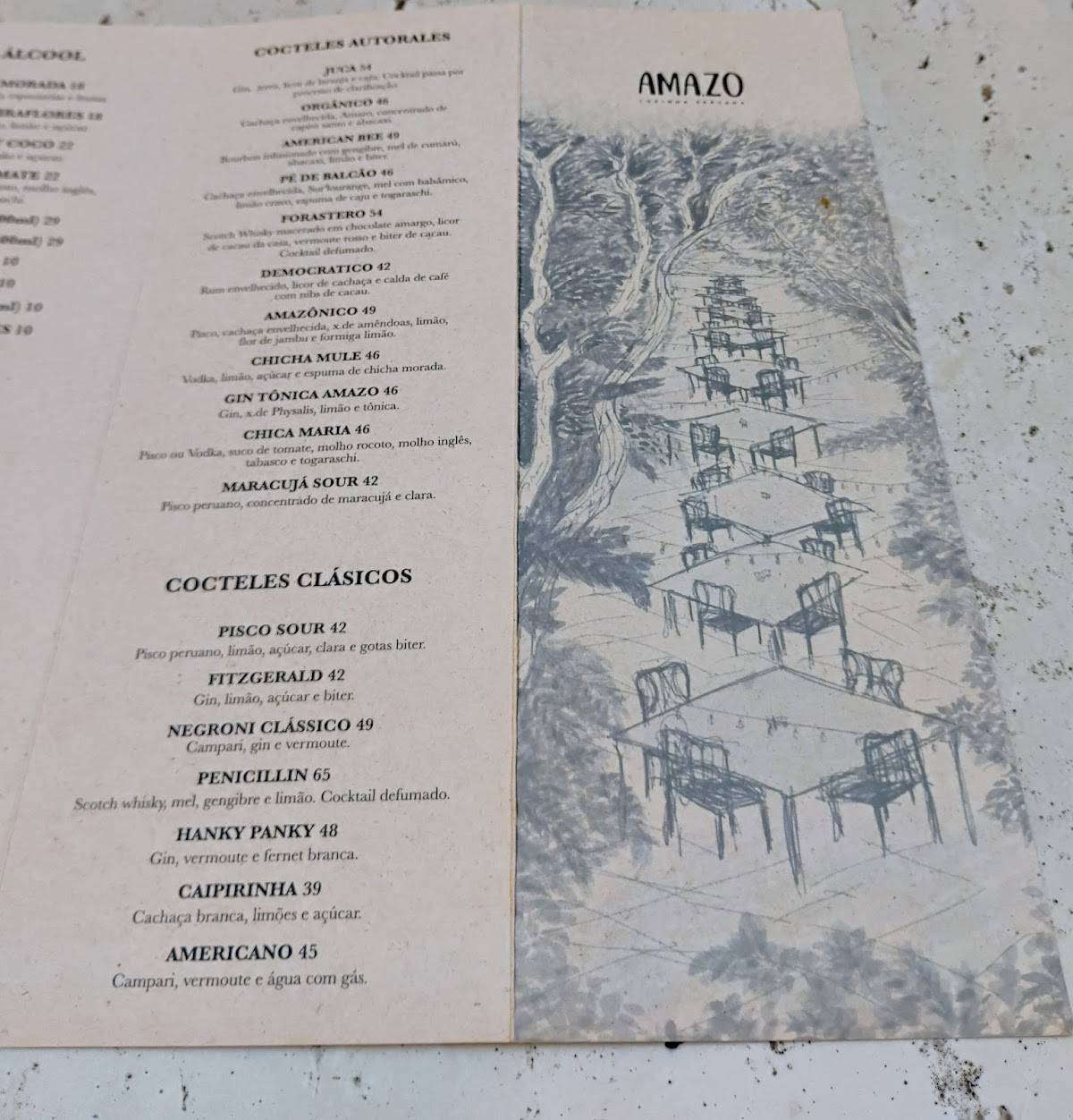 Amazo Cozinha Peruana - Campos Elíseos cardápio