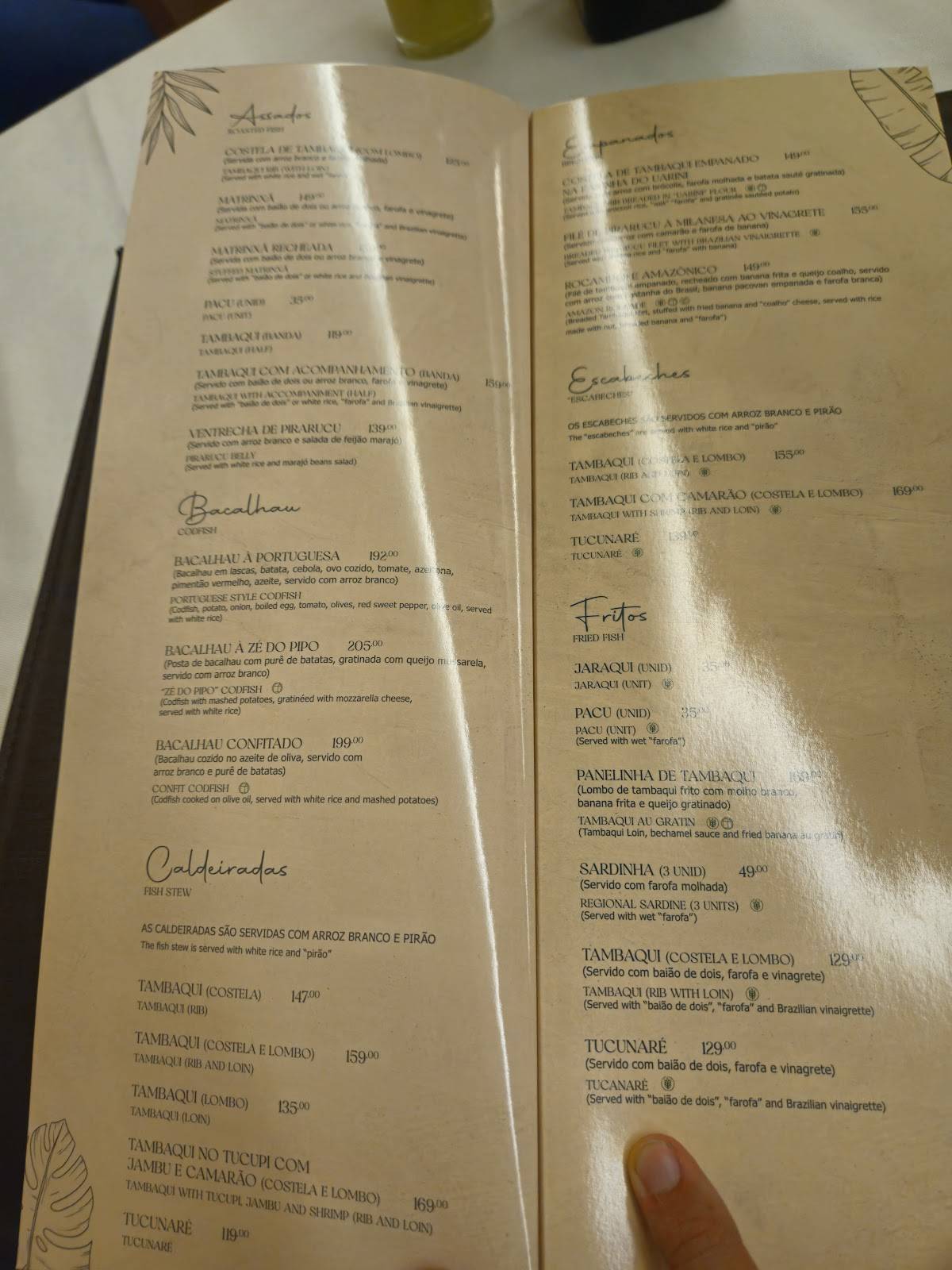 Amazônico Peixaria Regional cardápio