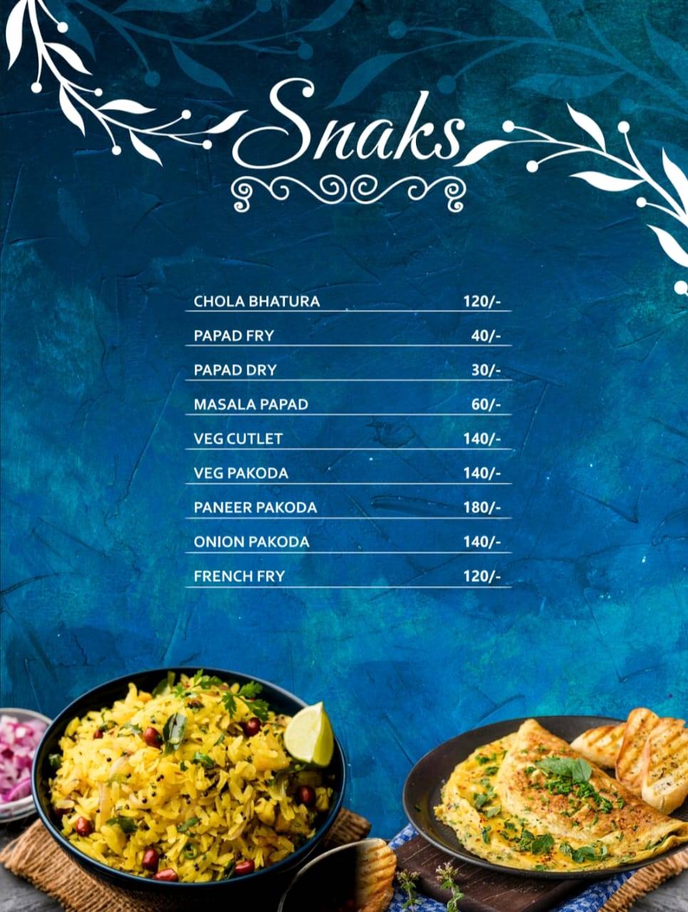Annamaya Restaurant & Rooms menu