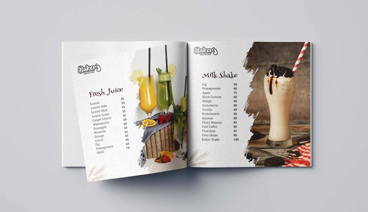 Baker's Mansion menu