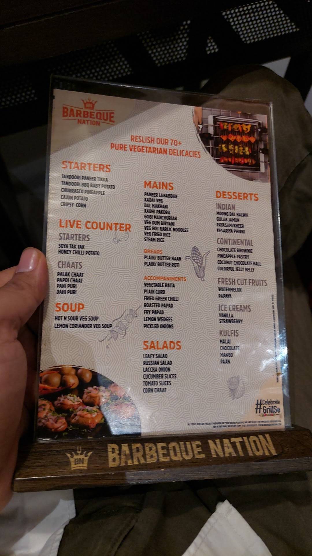 Barbeque Nation - Eminent Mall menu