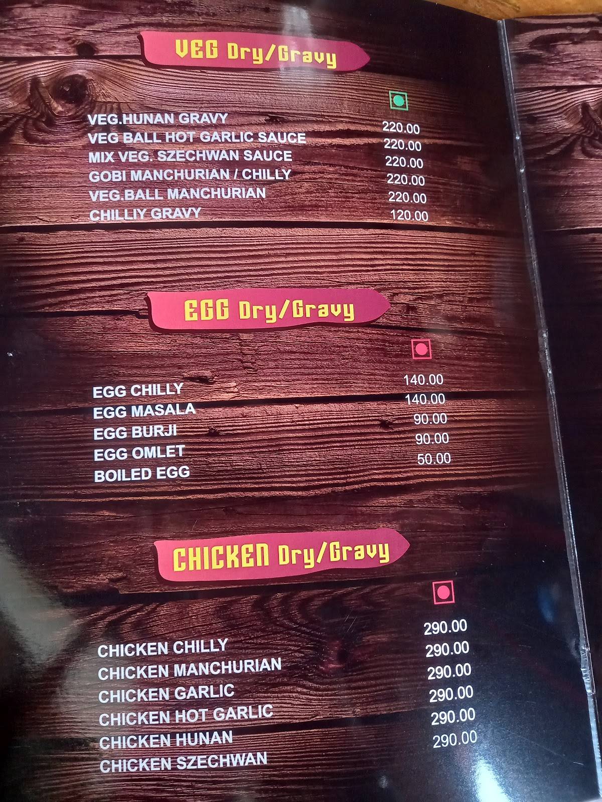 Bengaluru Box menu
