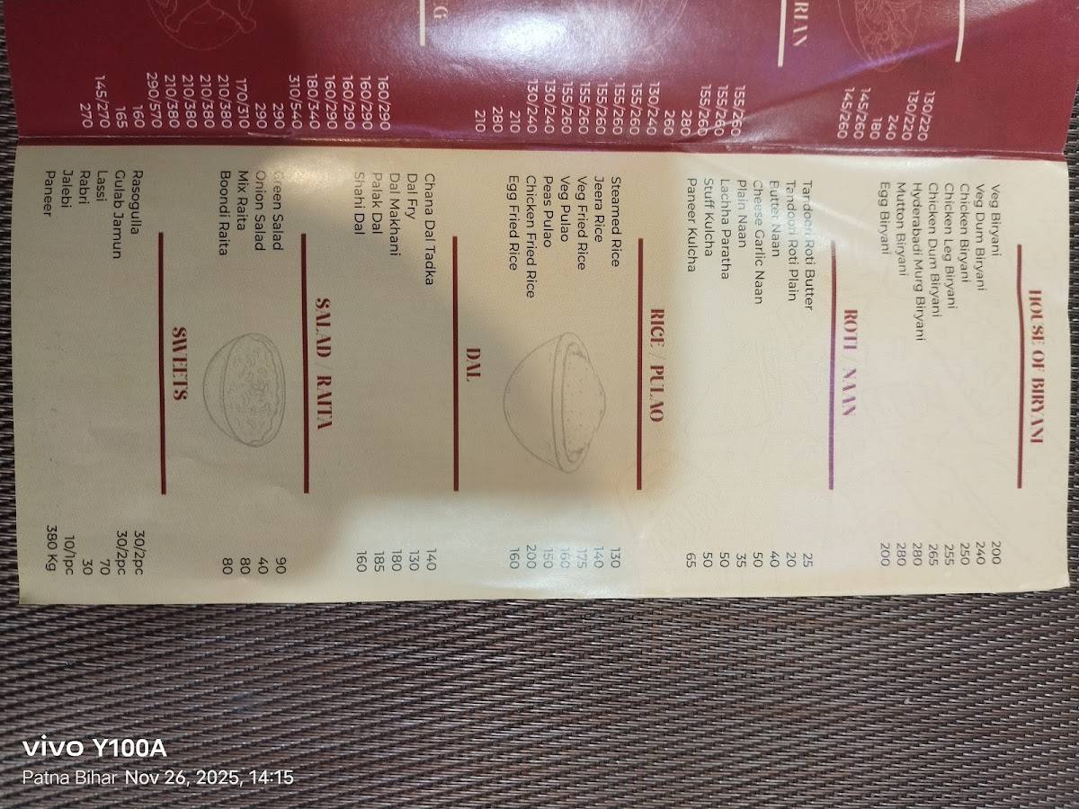 Big Bites menu