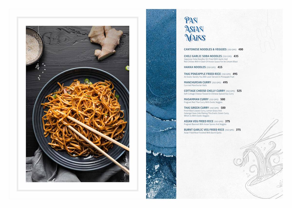 Bizz The Hotel menu