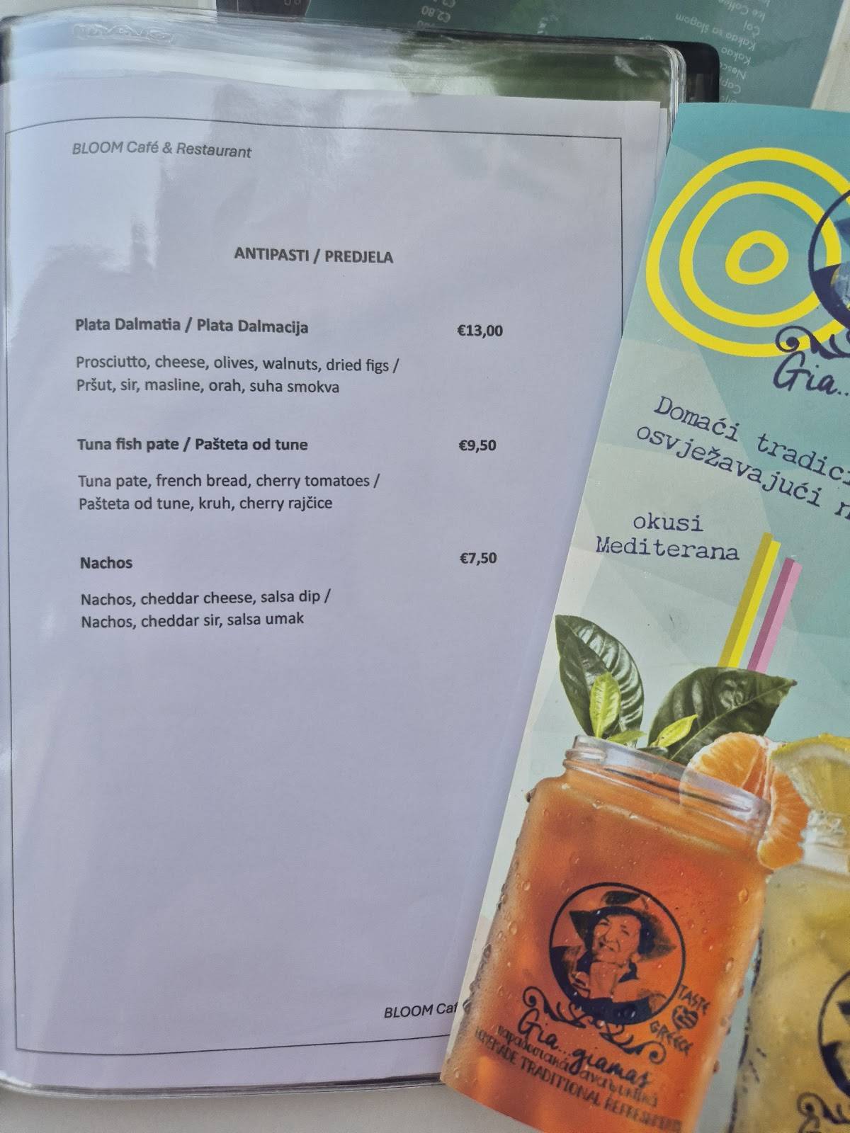 Menu de Bloom Restaurant & Breakfast buffe
