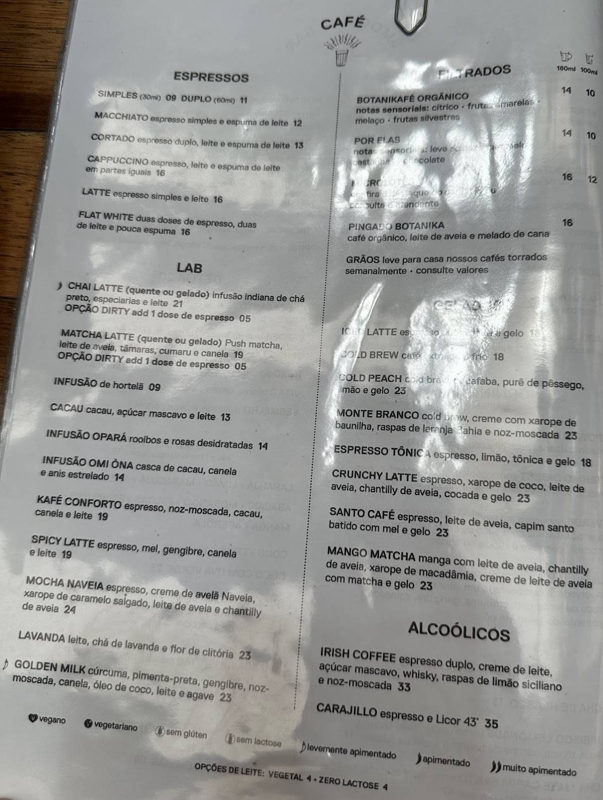 Botanikafé Jardins cardápio