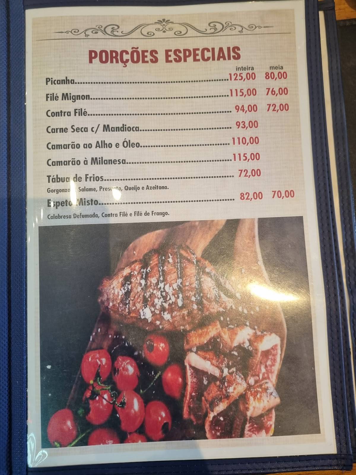 Boteco Garotinha cardápio