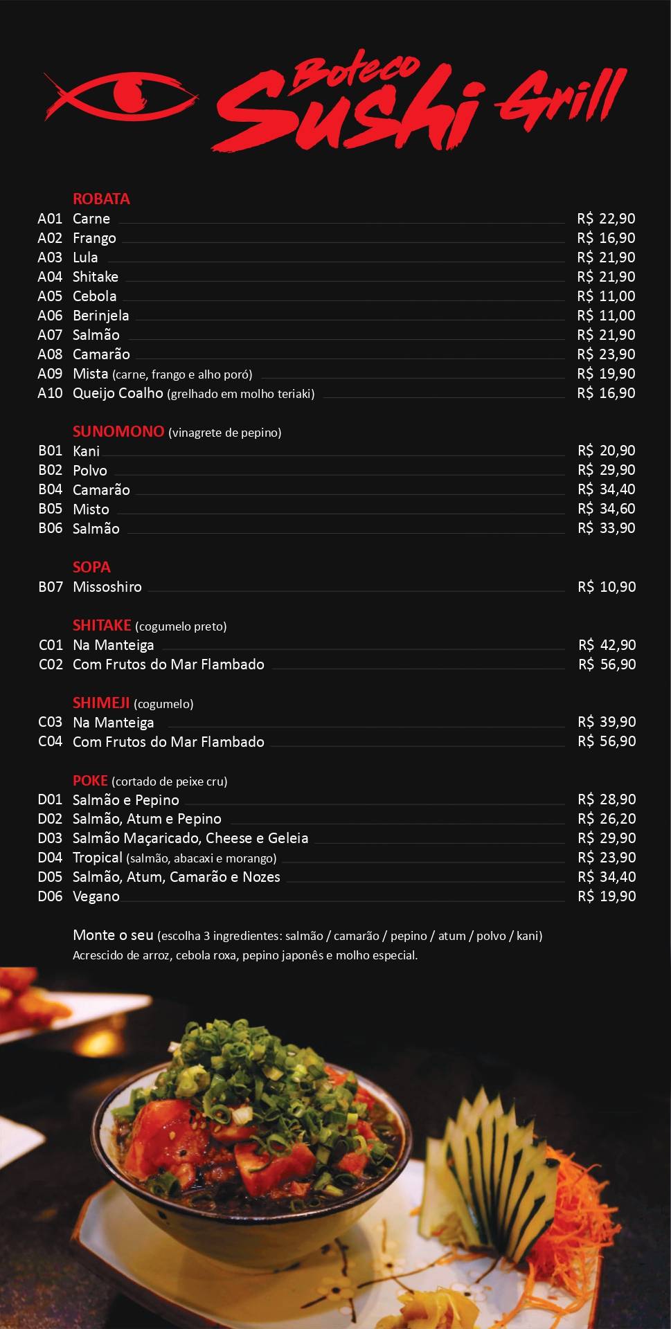 Boteco Sushi - Restaurante e Delivery cardápio