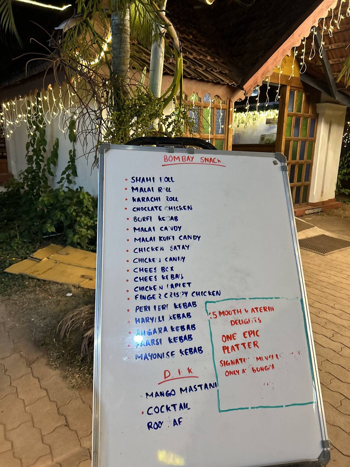 Bungalow 47 menu