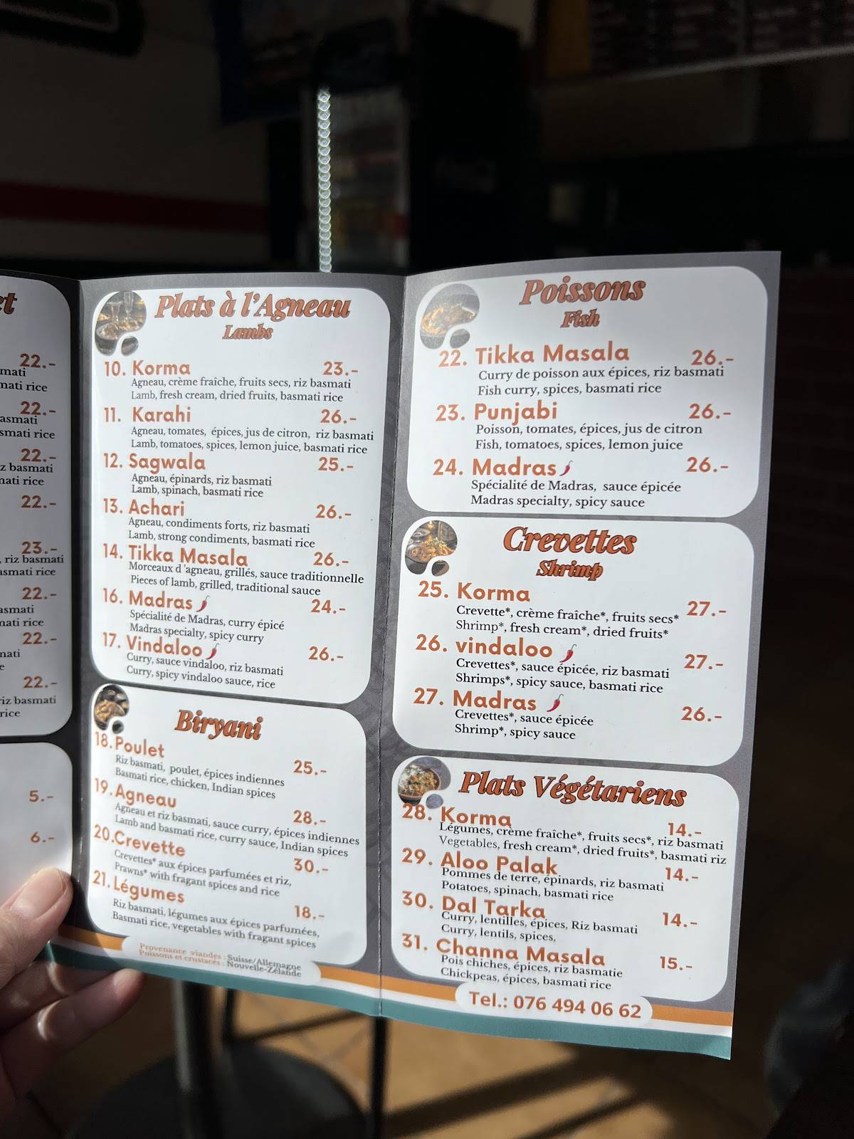 Menu di CK Indian Food 