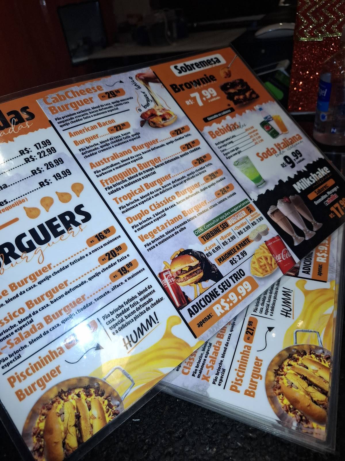 Cab Burger Taguatinga cardápio