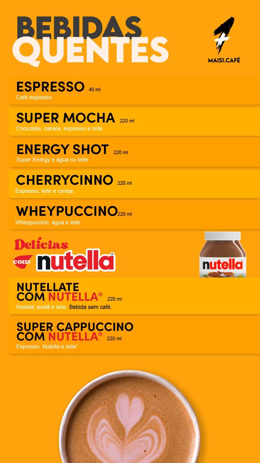 Cafeteria Mais1.Café - Maringá cardápio