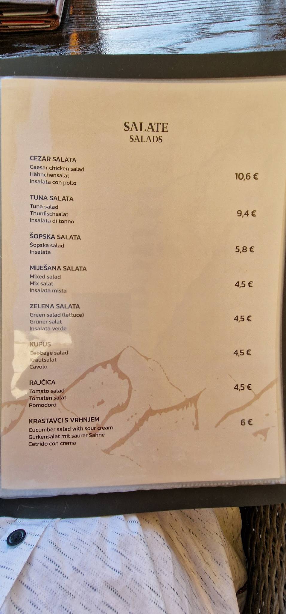 Menu di Caffe Bar Puntica 