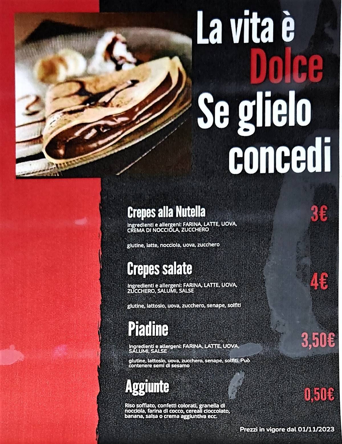 Menu di Caffè Minerva (Creperia, Caffetteria) 