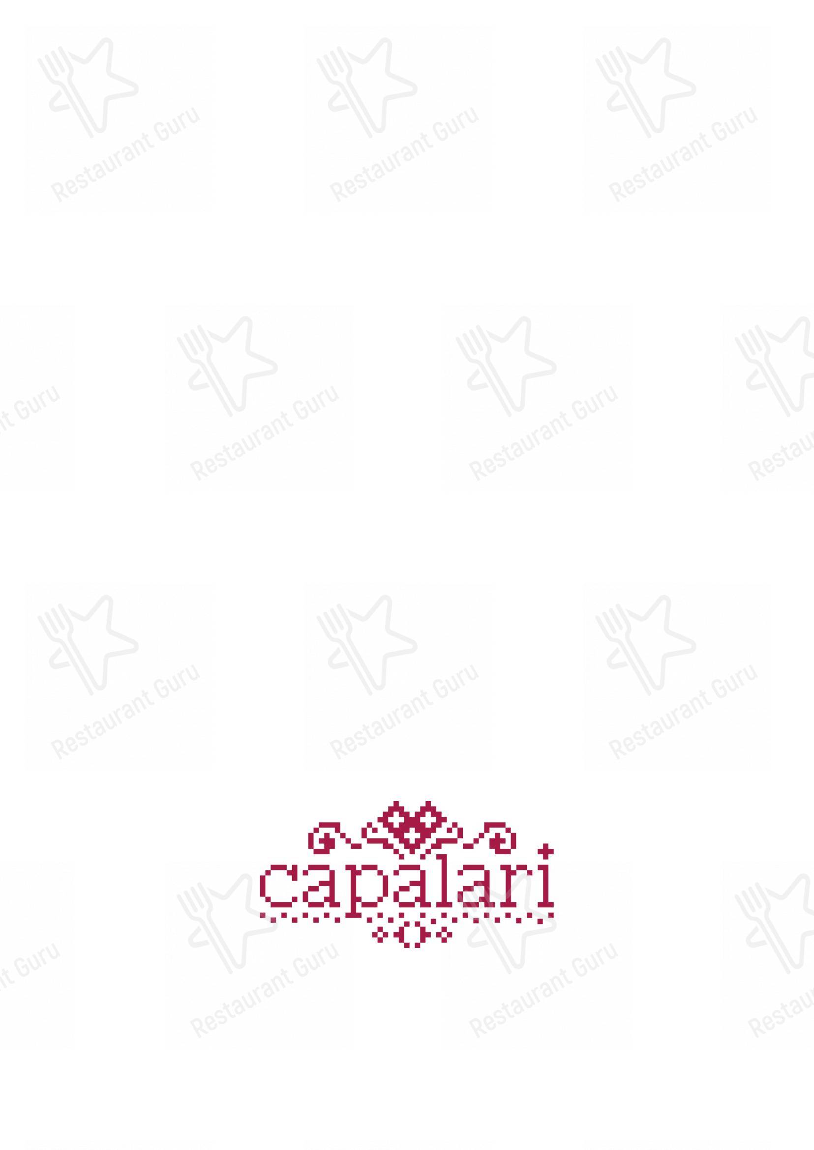 Menu per Restaurant Capalari ristorante