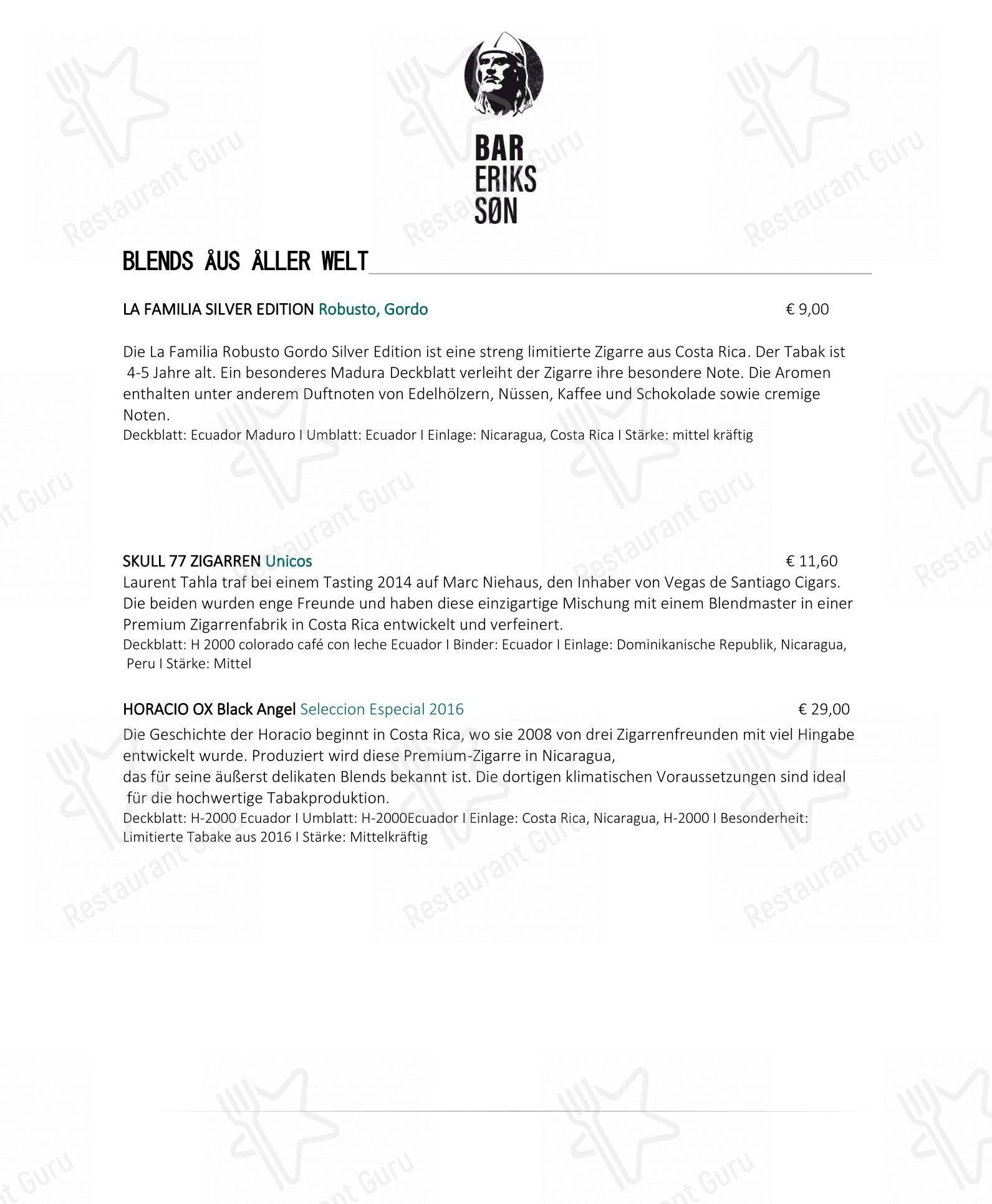 Menu pour Restaurant 