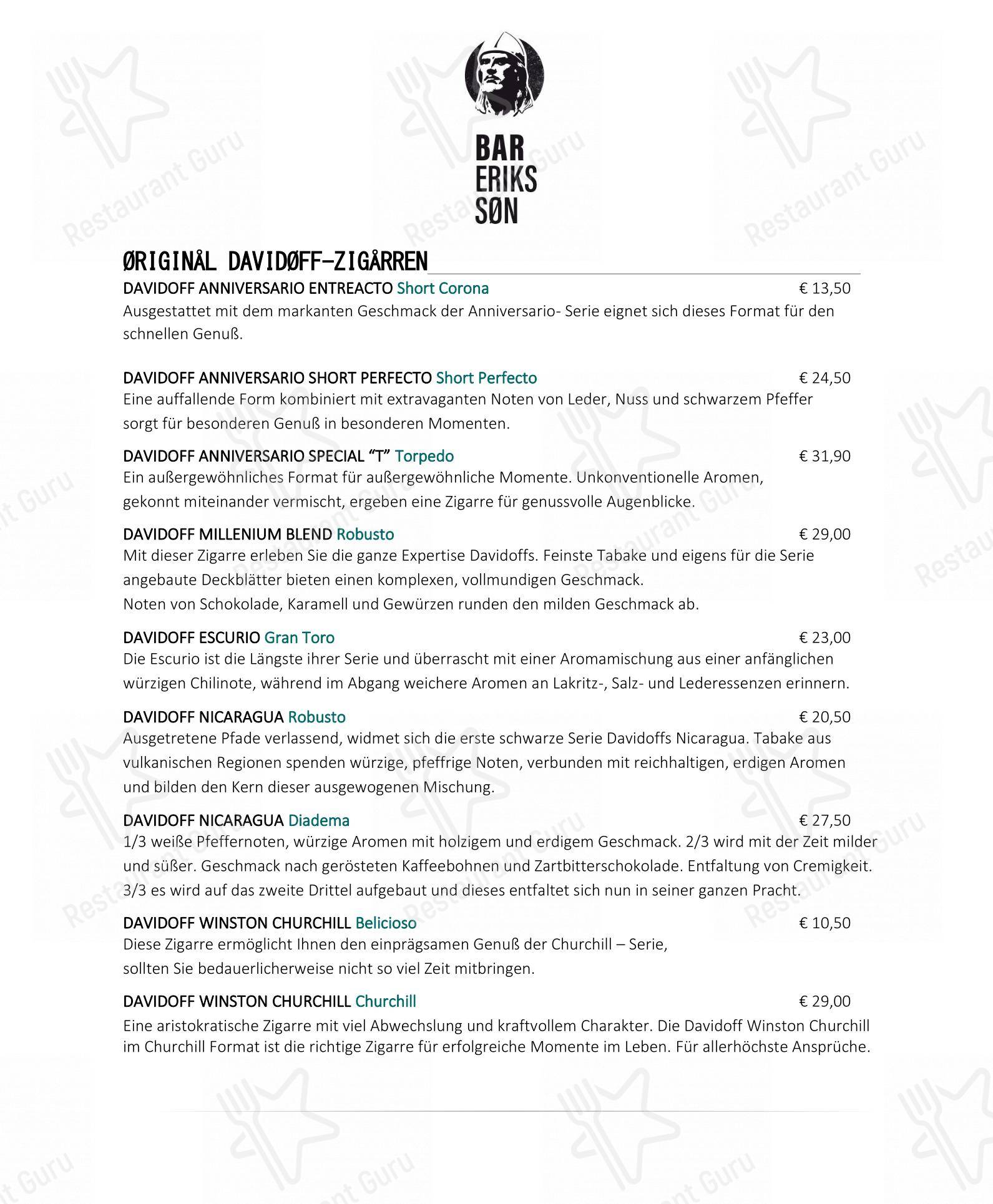 Menu pour Restaurant 