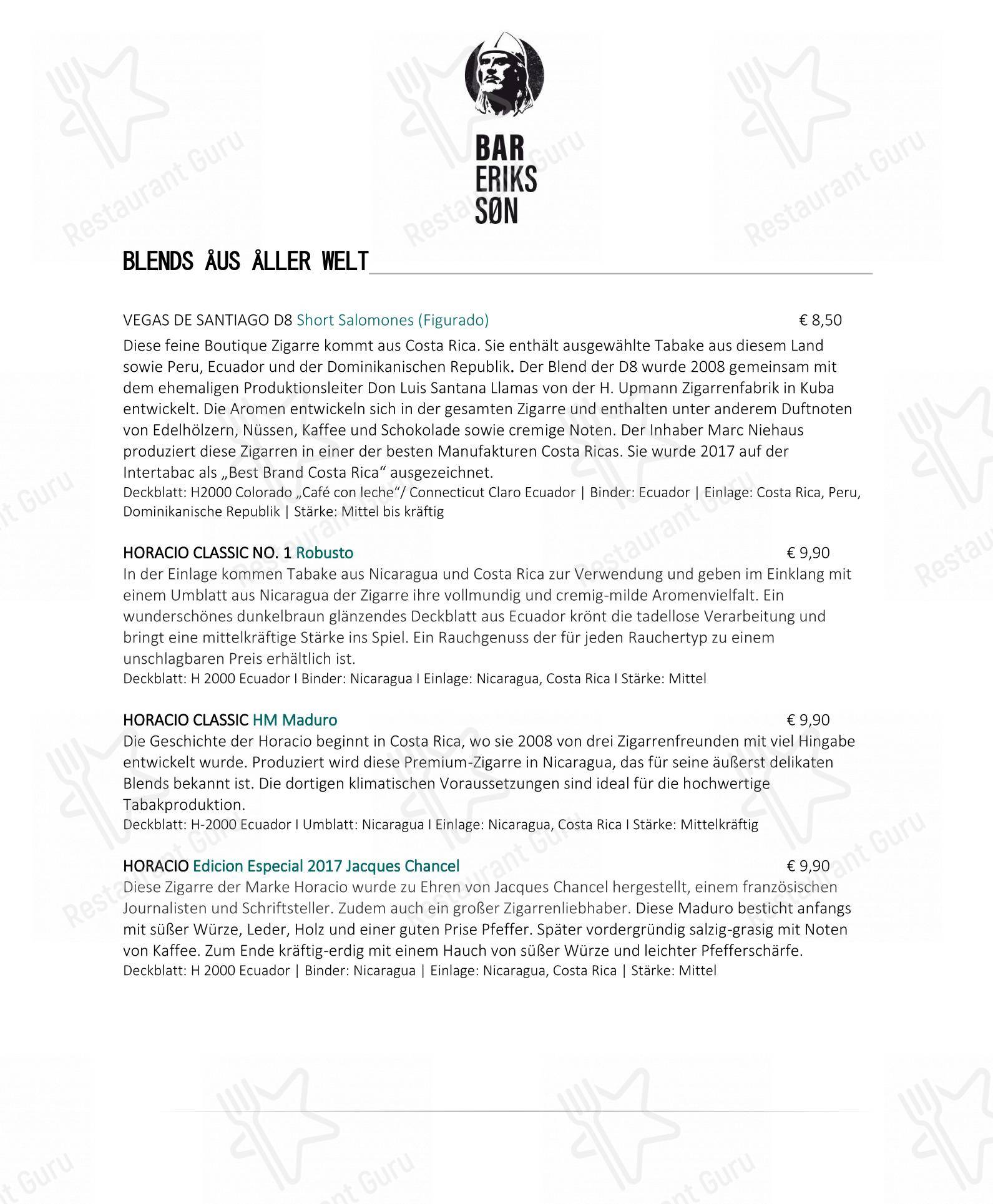 Menu pour Restaurant 